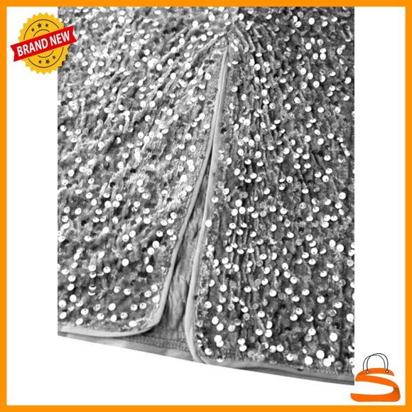 Sequin Midi Skirt High Waisted Sparkly Party Wear Y2K Retro Disco Style - Picture 5 of 6